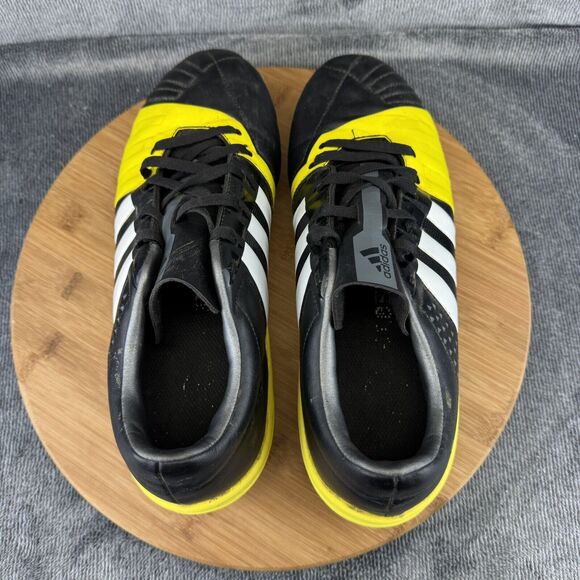 Adidas Mens Rugby FF80 Size 9 Cleats Black Yellow Soccer Boots FG Metal Spikes - Picture 6 of 10